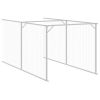 Dog House with Roof Light Gray 46.1"x320.1"x48.4" Galvanized Steel