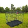 24" Pet Kennel Cat Dog Folding Steel Crate Animal Playpen Wire Metal