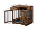 Furniture Dog crate, indoor pet crate end tables, decorative wooden kennels with removable trays. Rustic Brown, 32.3'' W x 22.8'' D x 33.5'' H.