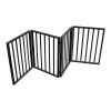 Pet Gate – Dog Gate for Doorways;  Stairs or House – Freestanding;  Folding ;  Dark Brown; Arc Wooden