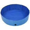 Foldable Dog Swimming Pool Blue 47.2"x11.8" PVC