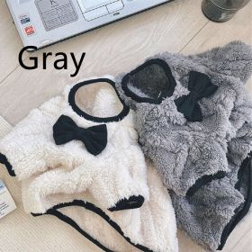 Hot Sale French Bow Tie Sweater Jarre Aero Bull Corgi Two Feet (Option: Gray-M)