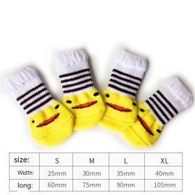 Dog Socks Booties Cat Shoes Anti-scratch (Option: Small Yellow Duck-M)