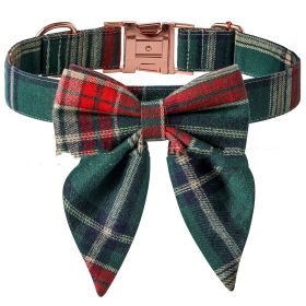 Pet Bow Dog Collar Metal Buckle (Option: Big Bow Style 3-S)