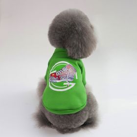 Dog Winter Pet Clothes Brushed Hoody (Option: Shoes Sweater Green-M)