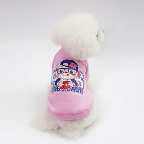 Dog Winter Pet Clothes Brushed Hoody (Option: Bear Hoodie Pink-M)