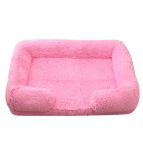 Doghouse Cathouse Plush Round Pet Bed (Option: M27 Bright Pink-S Contains Inner Sleeve)