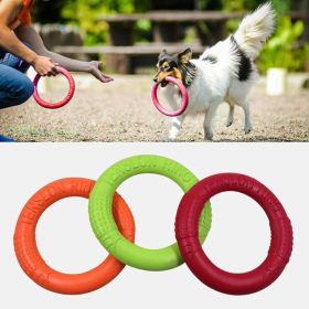 EVA Pet Flying Discs Dog Interactive Toy Training Ring Puller Bite-Resistant Wear-Resistant Outdoor Dog Trainer Pet Supplies (Color: orange)