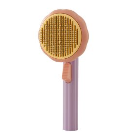 Pumpkin comb, pet comb, cat comb, pet brush, dog needle comb, floating hair remover, pet products, cross-border (colour: Pumpkin Comb - Purple)