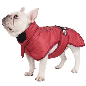 Large Dog Winter Fall Coat Wind-proof Reflective Anxiety Relief Soft Wrap Calming Vest For Travel (Color: Red)