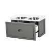 Elevated Dog Bowls Stand with 2 Stainless Steel Bowls