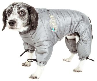 Helios Thunder-crackle Full-Body Waded-Plush Adjustable and 3M Reflective Dog Jacket (size: large)