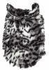 Pet Life Luxe 'Paw Dropping' Designer Gray-Scale Tiger Pattern Mink Fur Dog Coat Jacket