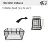 Pet Playpen Foldable Metal Square Tube Dogs Exercise Pen Outdoor Dog Playpen Kennel Fence Wire Mesh