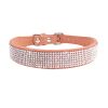 Dog Collar Crystal Glitter Rhinestone Pet Collars Zinc Alloy Buckle Collar For Small Medium Dogs Cats Chihuahua Pug Dog Collar