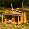 47.2 ' Large Wooden Dog House Outdoor;  Outdoor & Indoor Dog Crate;  Cabin Style;  With Porch;  2 Doors