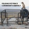 Pet Playpen Foldable Metal Square Tube Dogs Exercise Pen Outdoor Dog Playpen Kennel Fence Wire Mesh