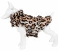 Pet Life Luxe 'Lab-Pard' Dazzling Leopard Patterned Mink Fur Dog Coat Jacket