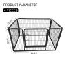 Pet Playpen Foldable Metal Square Tube Dogs Exercise Pen Outdoor Dog Playpen Kennel Fence Wire Mesh