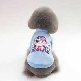 Dog Winter Pet Clothes Brushed Hoody (Option: Bear Hoodie Blue-L)