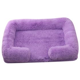 Doghouse Cathouse Plush Round Pet Bed (Option: M27 Purple-XXL Contains Inner Sleeve)