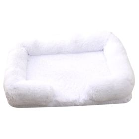 Doghouse Cathouse Plush Round Pet Bed (Option: M27 White-XL Contains Inner Sleeve)